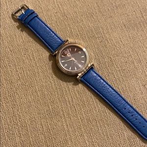 Bijoux Terner Blue Leather Watch